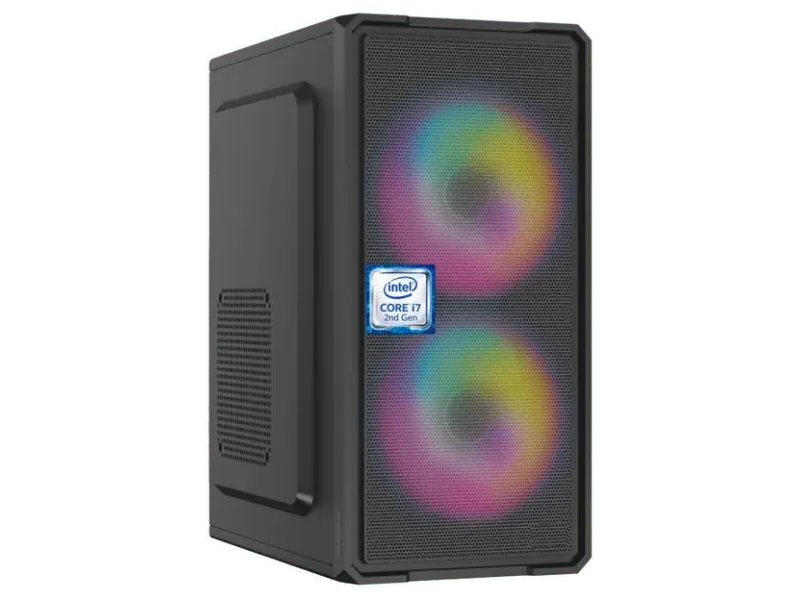 LF Intel® Core™ i7 (2nd Gen) Quad Core [8MB Smart Cache, 3.40 GHz] [DZC-N5] Intel Core i7 - 2600 Quad Core Processor | Gaming PC with RGB Fans (8 GB RAM/Intel UHD 4K Graphics/256 GB SSD Capacity/Windows 11 Pro) Gaming Tower with MS Office