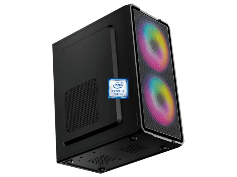 JDS LABCARES Core i7 (2nd Gen) Processor [4 Cores, 8 Threads] [AZV-N5] Intel Core i7-2600 Processor | Gaming Desktop with RGB Fans (8 GB RAM/Intel® Ultra HD Graphics/256 GB SSD Capacity/Windows 11 Pro) Mini Tower with MS Office