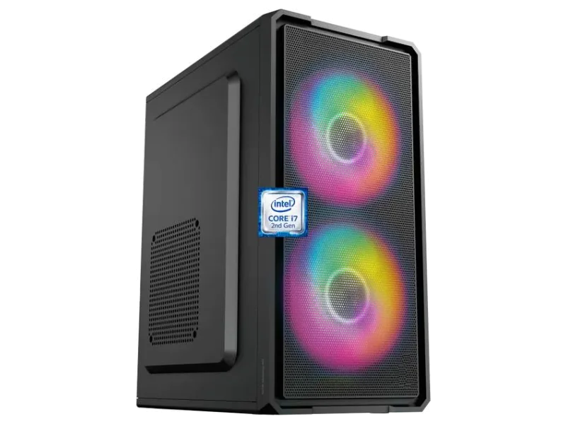 MSARUNA Intel® Core™ i7-2600 Processor [8MB Smart Cache, Up to 3.80 GHz] [DIM-N5] Gaming PC with RGB Fans | Intel Core i7 - 2600 Quad Core Processor (8 GB RAM/Intel UHD 4K Graphics/256 GB SSD Capacity/Windows 11 Pro) Gaming Tower with MS Office