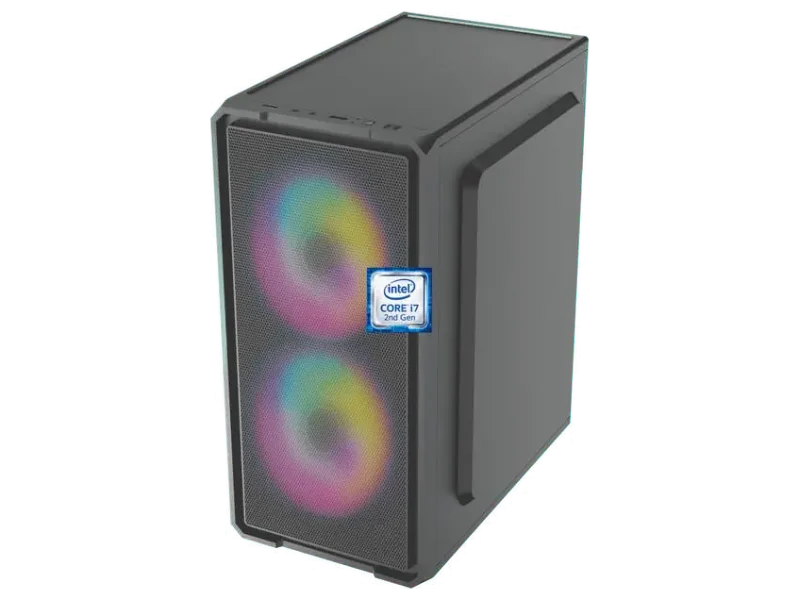 LF Intel® Core™ i7-2600 Processor [4 Cores, 8 Threads] [CRW-N5] Intel Core i7 - 2600 Quad Core Processor | Gaming PC with RGB Fans (8 GB RAM/Intel UHD 4K Graphics/256 GB SSD Capacity/Windows 11 Pro) Gaming Tower with MS Office