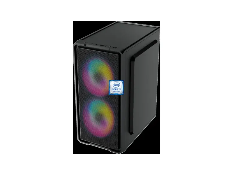 Softline Pro Core i7 - 2600 Processor [4 Cores, 8 Threads] [JCH-N5] Intel Core i7-2600 Processor | Gaming Desktop with RGB Fans (8 GB RAM/Intel® Ultra HD Graphics/256 GB SSD Capacity/Windows 11 Pro) Mini Tower with MS Office