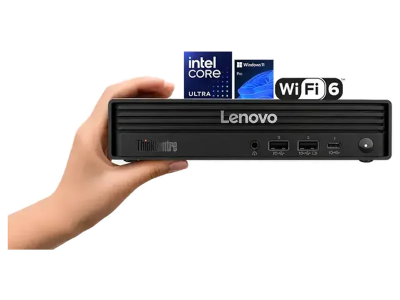Lenovo ThinkCentre M70q Next Gen AI Mini Desktop Computer, Latest Intel 8-Core Ultra CPU(Beats i7-12700T), 32GB DDR5 RAM, 1TB SSD, Dual 4K Display Support, USB-C, Wired KB&Mouse, Windows 11 Pro