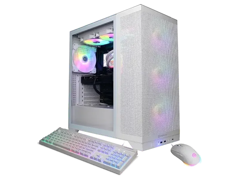CyberPowerPC Gaming, Video Editing & VFX Desktop PC, AMD Ryzen 9 7900X 4.7GHz, GeForce RTX 5060 Ti 8GB, 16GB DDR5, 1TB PCIe 4.0 SSD, WiFi Ready & Windows 11 Home (SLC9600A)