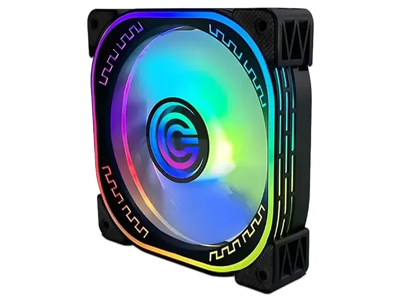 CIRCLE CG Infinity X1 ARGB Case Fan - 120mm High Performance | Computer Case Fan | ARGB Lighting Controlled Via Motherboard | Infinity Mirror Design| PWM Control, 1600 RPM, 66 CFM Airflow-Black