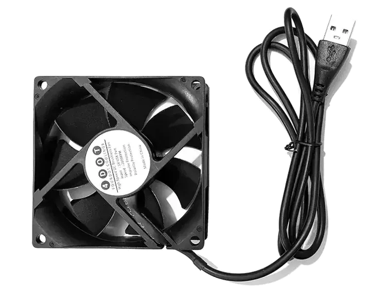 Fourdot 80mm 3inch 5V DC USB Cooling Fan 2000RPM for Cabinets Enclosures