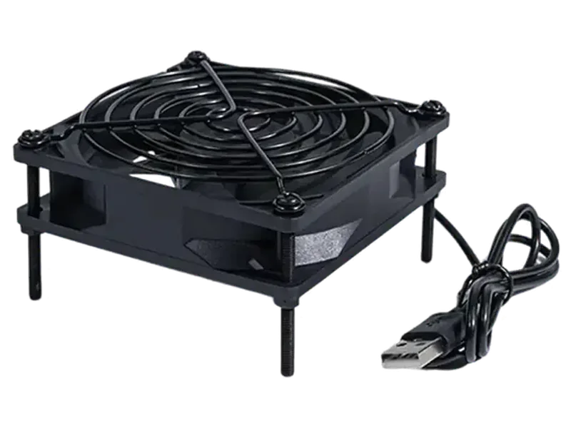 USB PC Fan Black Electronic Cooling Fan for Cabinet Case Receiver Greenhouse 9cm