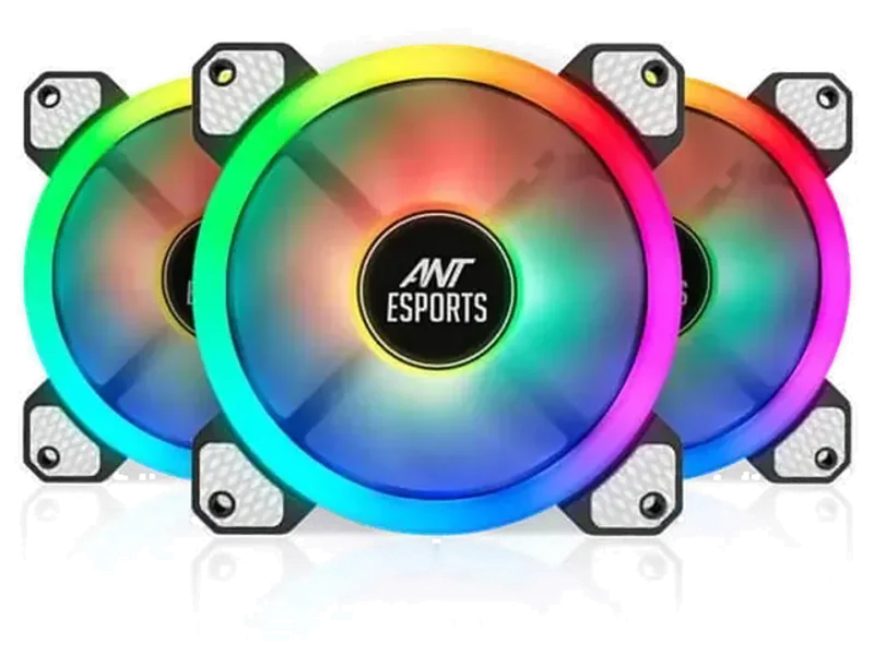 ANT ESPORTS Superflow 120 ARGB Kit Cabinet Fans ( Triple Pack ) with ARGB Control Box and RF Remote