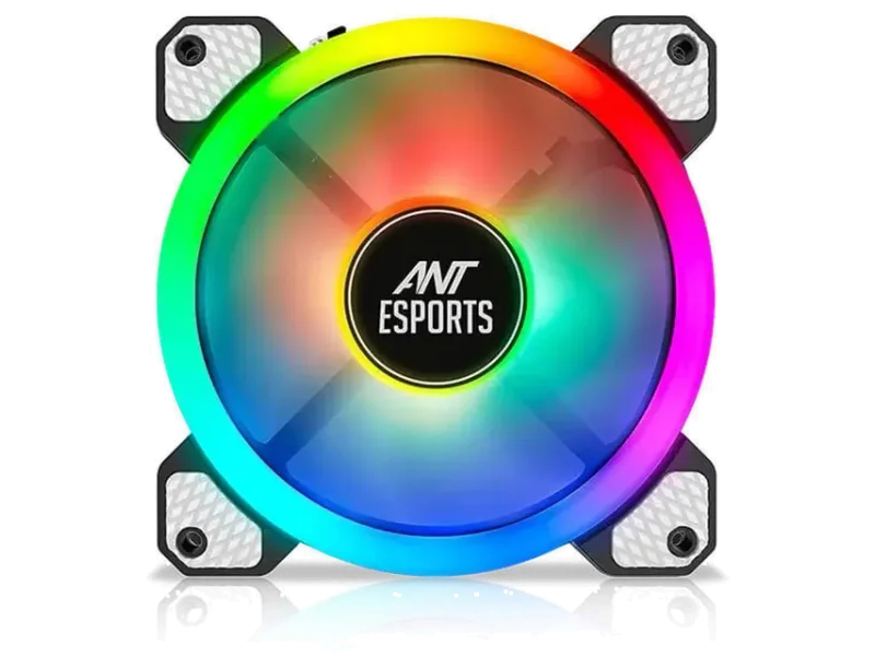 ANT ESPORTS SuperFlow V2 1200RPM 120mm Auto RGB Cabinet Fan (Black) (Single Pack)