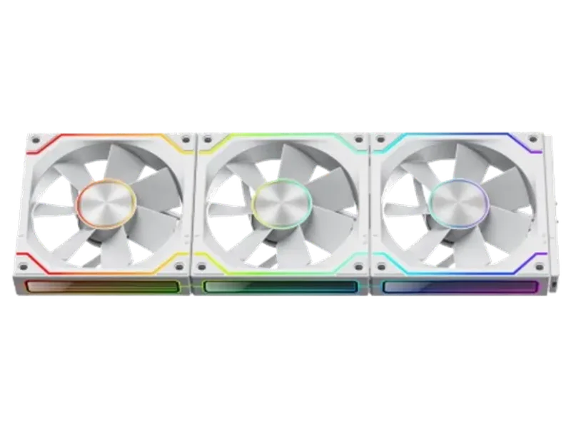 ANT ESPORTS ShiftFlow 120mm ARGB Cabinet Fan ( White ) ( Triple Pack )