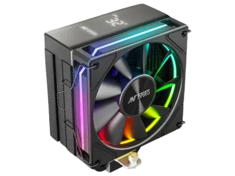 Ant Esports V6 Digital ARGB 120mm CPU Air Cooler with Temperature Display