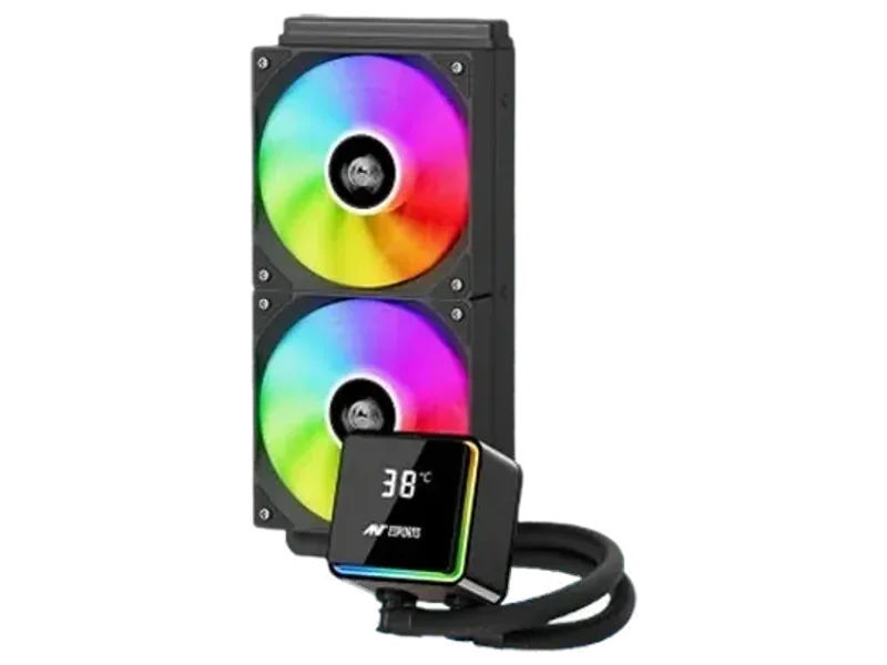 Ant Esports ICEStorm-240 ARGB CPU Liquid Cooler with Temperature Display