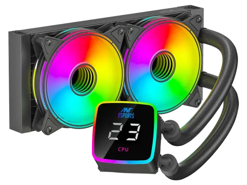 ANT Esports ICE Flow 240mm AIO Liquid Cooler ARGB Black
