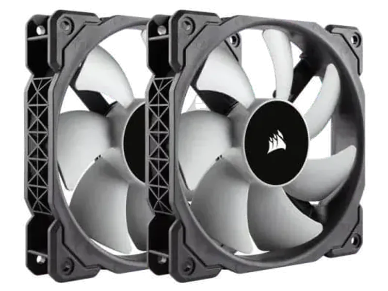CORSAIR ML120 120mm Cabinet Fan (Black) (Dual Pack)