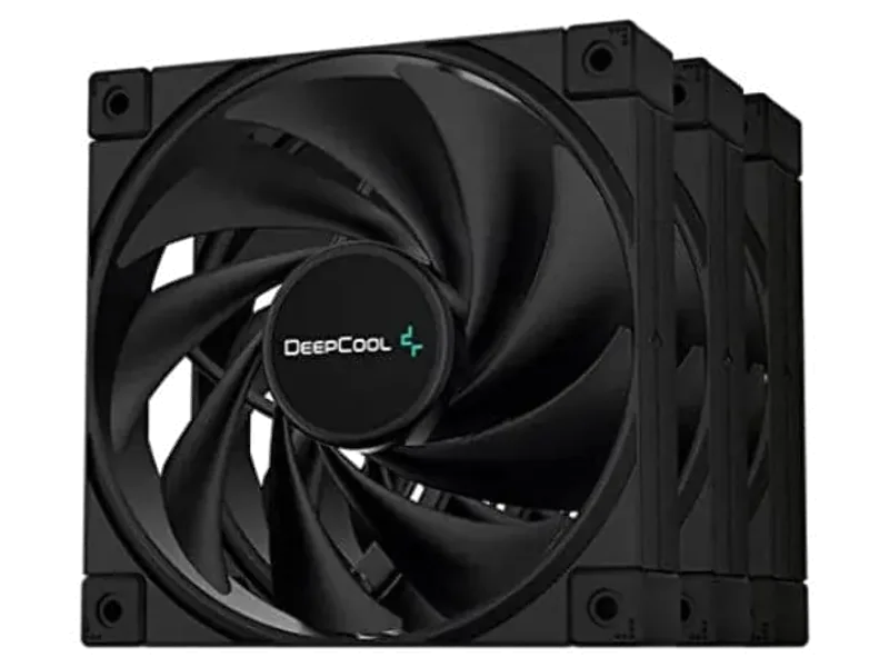 DEEPCOOL FK120 120mm 4-Pin PWM Non-RGB Cabinet Fan (Black) (Triple Pack)