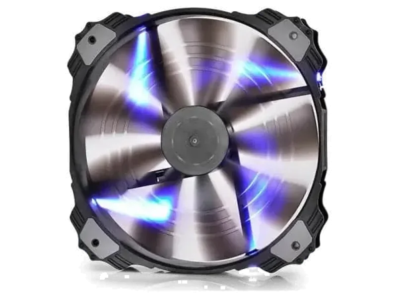DEEPCOOL XFan 200 Blue 200mm LED RGB Cabinet Fan (Black) (Single Pack)
