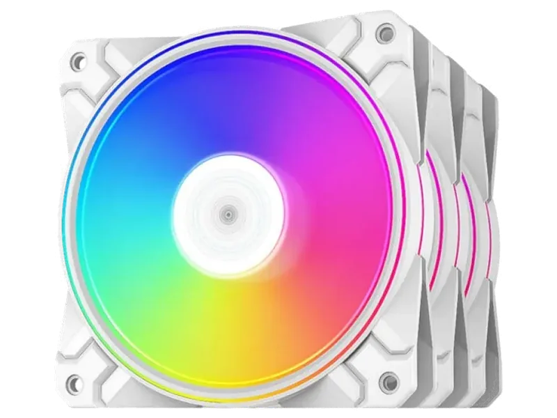 DEEPCOOL CF120 Plus White ARGB Cabinet Fan ( Triple Pack ) ( White )