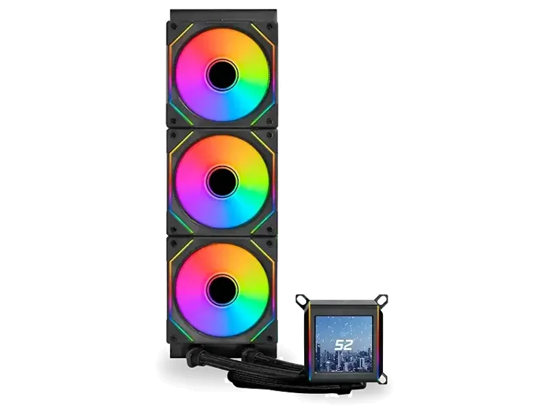 Lian Li Galahad II LCD SL-INF 360 RGB CPU Liquid Cooler/AIO with Infinity Fan- Black | Support Intel: LGA 1700/1200 / 115x AMD: AM5 / AM4