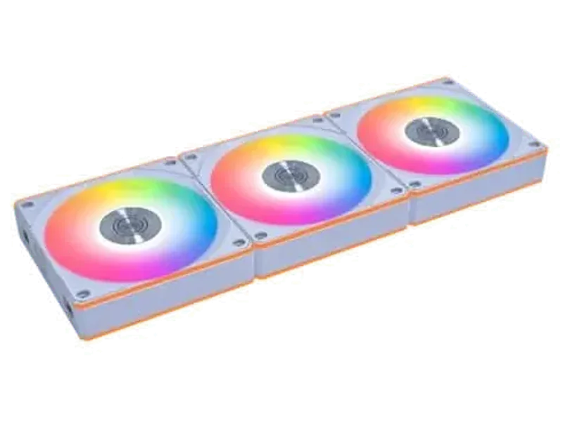Lian Li UNI Fan CL Wireless RGB 120mm Reverse Blade White Cabinet Fan, Triple Pack