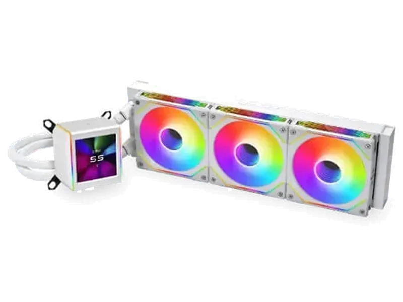 LIAN LI Galahad II LCD SL-INF ARGB 360mm CPU Liquid Cooler (White)