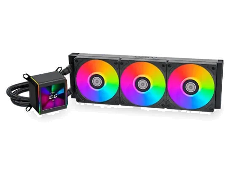 LIAN LI Galahad II LCD ARGB 360mm CPU Liquid Cooler (Black)