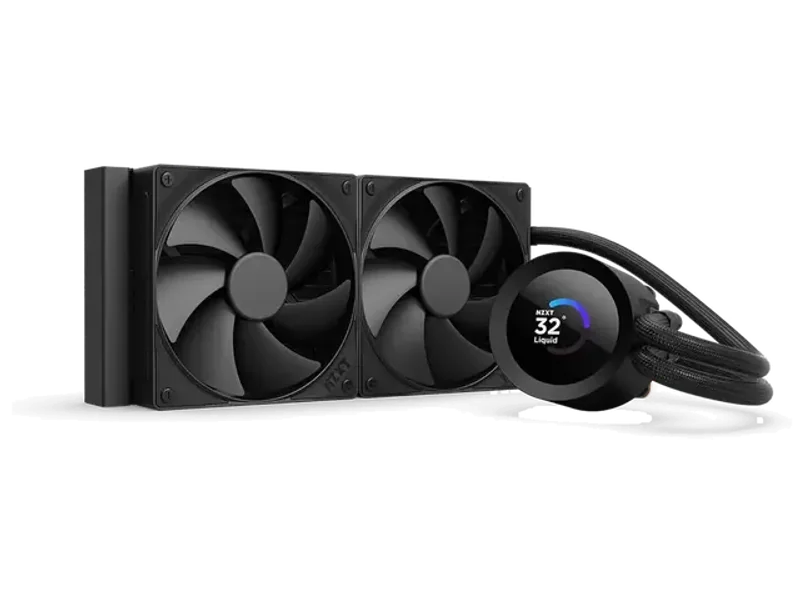 NZXT Kraken Plus 240-240mm AIO CPU Cooler, LCD - Black
