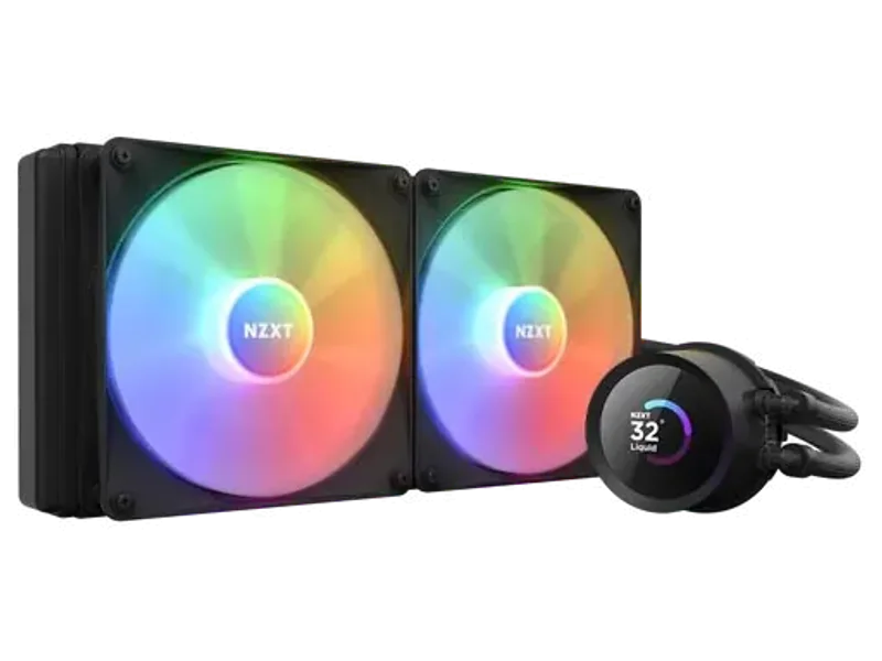 NZXT Kraken 280 RGB AIO Liquid Cooler with LCD Display (Black) RL-KR280-B1