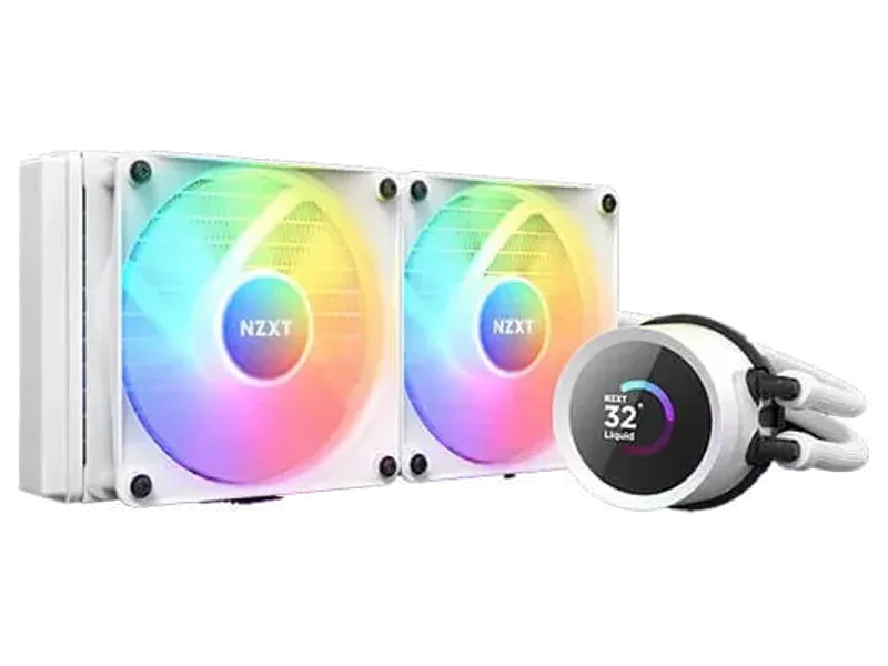 NZXT Kraken 280mm RGB CPU Liquid Cooler (With LCD Display) (White)