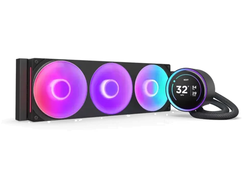 NZXT Kraken Elite 360 360mm RGB CPU Liquid Cooler ( With LCD Display ) (Black)