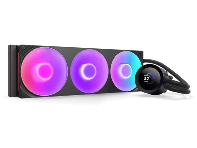 NZXT Kraken Plus 360 RGB 360mm CPU Liquid Cooler ( With LCD Display ) ( Black )