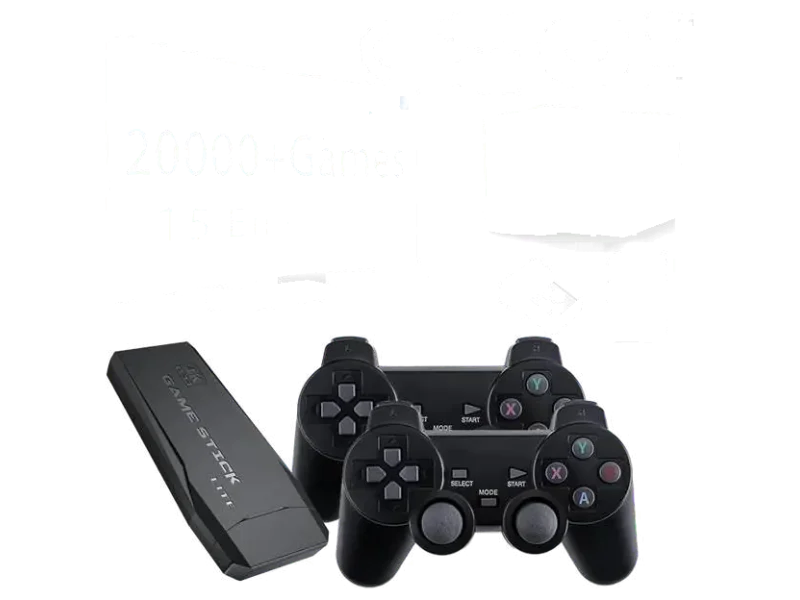 Playtastic Retro Game Stick 2.4G Wireless Classic Video Game 64 GB with 10,000+Built Games, with 10 Emulators 10000+ Games 2.4G Wireless