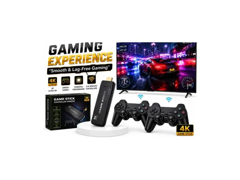 M8 Retro 4K HDMI Game Stick Console 64GB 20000+Retro Game Exclusive Edition D456 Exclusive Edition