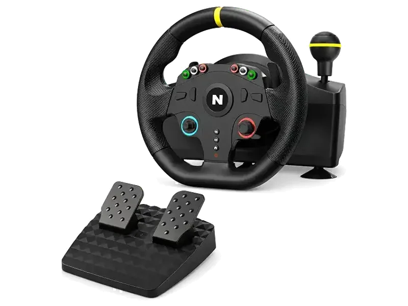 Nitho Drive Pro ONE V24 IGS Racing Wheel with Pedals and Integrated Sequential Shifter for PC, PS4, Xbox Series X|S, Xbox One and Switch, 270° Zero Dead Zone Gaming Steering Wheel with Vibration