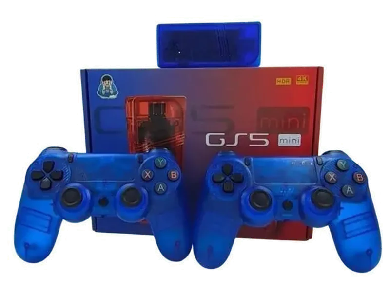 HG WORLD GS5 Mini Game Stick Console For TV Video Games With 2.4G Dual Wireless Gamepad 64 GB with 53+ Emulators, 30000+ Preloaded Games God of War, Mario Game Box