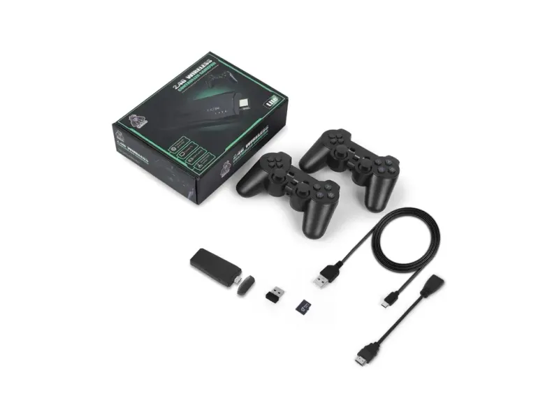 BITWEAVE M8 Retro Game Stick Console with 2.4G Dual Video Games For TV Wireless Gamepad Gaming Console for TV Video Game for Kids (Best Gift & Fun) All Ages 64 GB with 9+ Emulator, Full HDMI Output, TV Game Set, Mini Video Game Hand TV