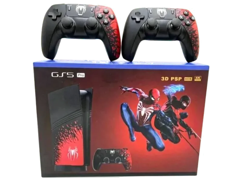GS5 Spider-Man Edition Retro TV Video Game Console with 53 Emulators Limited Edition with Full Game, Game Add-On, Expansion Pack Only