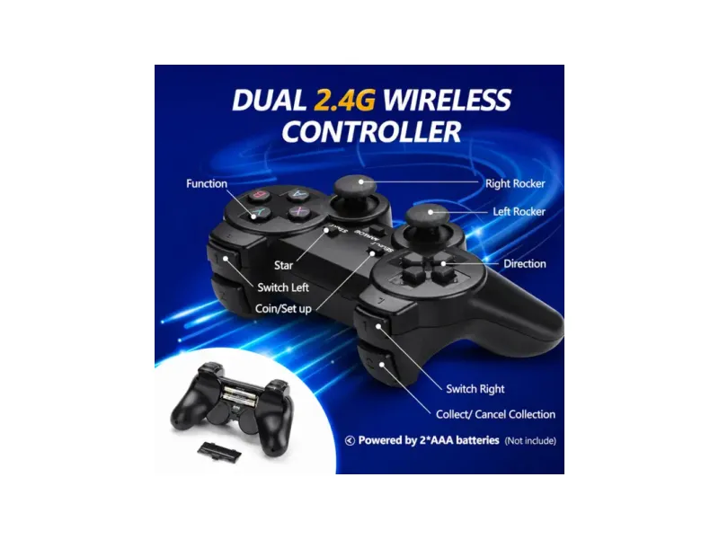 WEARME Wireless Controllers M8-LITE-STICK 64 GB with Mario, Contra, Super Mario World, Tekken
