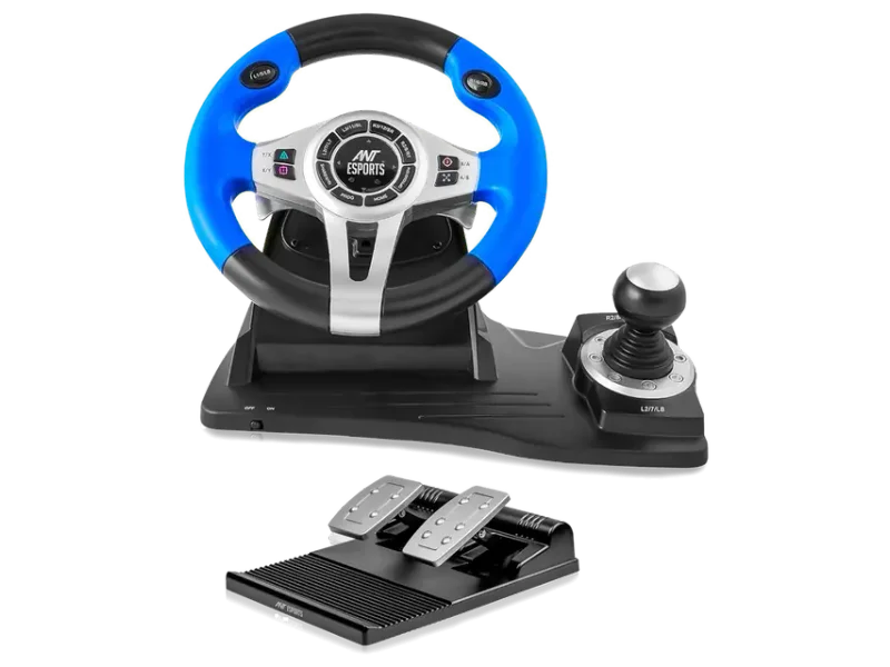 ANT Esports GW185 Racing Wheel 270 Degree Universal USB Powered CAR SIM Game Steering Wheel With Gear Shifter And Pedals