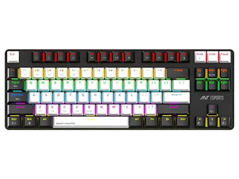ANT ESPORTS MK4500 PRO 3IN1 WIRELESS / BT / WIRED TKL MECHANICAL BACKLIT GAMING KEYBOARD BLACK (RED SWITCH) (BIS.R-41211141)