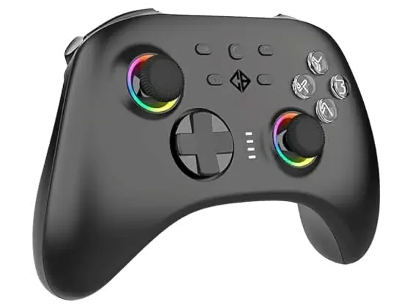 Cosmic Byte Stellaris Controller, 3 Modes Wifi/Bluetooth/Wired for PC, iOS, Android, Hall Effect Trigger and Upgraded TMR Joystick Black