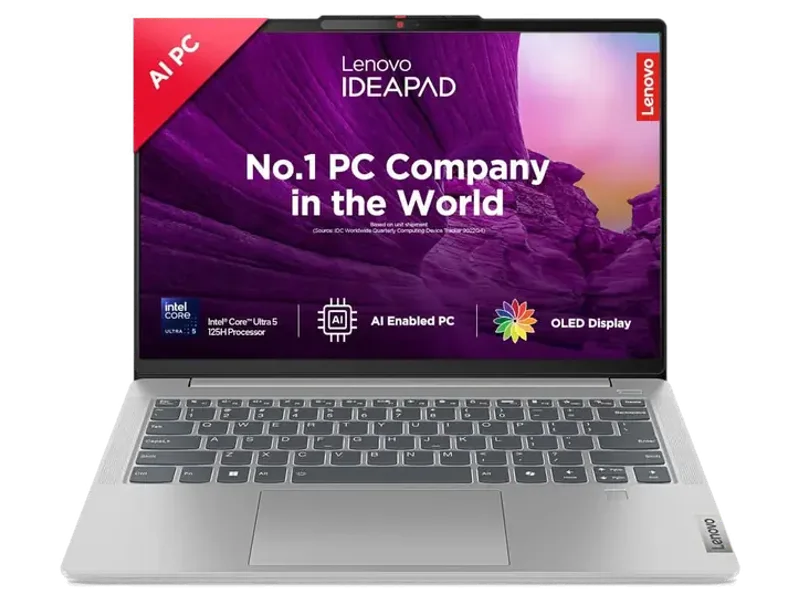 LENOVO IDEAPAD SLIM 5 INTEL CORE ULTRA 5 125H BUILT-IN AI 14 INCH (35.5CM) WUXGA-OLED 400NITS THIN & LIGHT LAPTOP (16GB/1TB SSD/WIN 11/OFFICE 21/FHD+IR CAMERA/ALEXA/3 MON GAMEPASS/GREY/1.4KG), 83DA003GIN