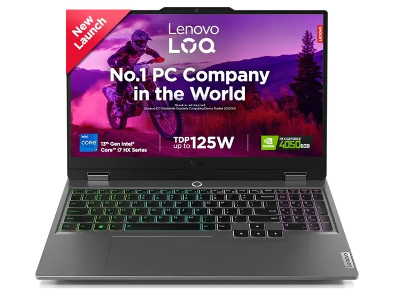 LENOVO LOQ 2024 13TH GEN INTEL CORE I7-13650HX 15.6" (39.6CM) 144HZ 300NITS FHD GAMING LAPTOP (24GB/512GB SSD/WIN 11/NVIDIA RTX 4050 6GB/1YR ADP FREE/MSO 21/3 MONTH GAME PASS/GREY/2.4KG), 83DV00LWIN