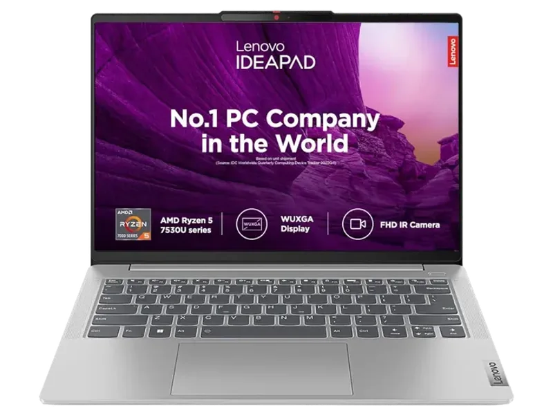 LENOVO IDEAPAD SLIM 5 AMD RYZEN 5 7530U 14 INCH (35.5CM) WUXGA+ IPS LAPTOP (16GB/512GB SSD/WIN 11/OFFICE 2021/BACKLIT KB/FHD CAMERA/ALEXA/3 MONTH GAME PASS/ARCTIC GREY/1.46KG), 82XE004RIN