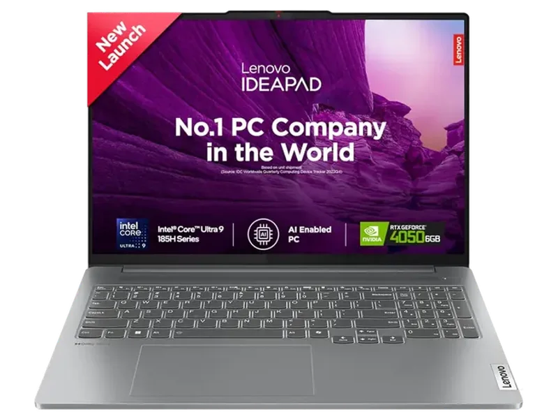 LENOVO IDEAPAD PRO 5 INTEL CORE ULTRA 9 185H BUILT-IN AI 16 INCH (40.6CM) 2K-OLED 400NITS 120HZ TOUCHSCREEN LAPTOP (32GB/1TB SSD/NVIDIA RTX 4050 6GB/WIN11/OFFICE/3MON. GAME PASS/GREY/1.9KG), 83D4002PIN