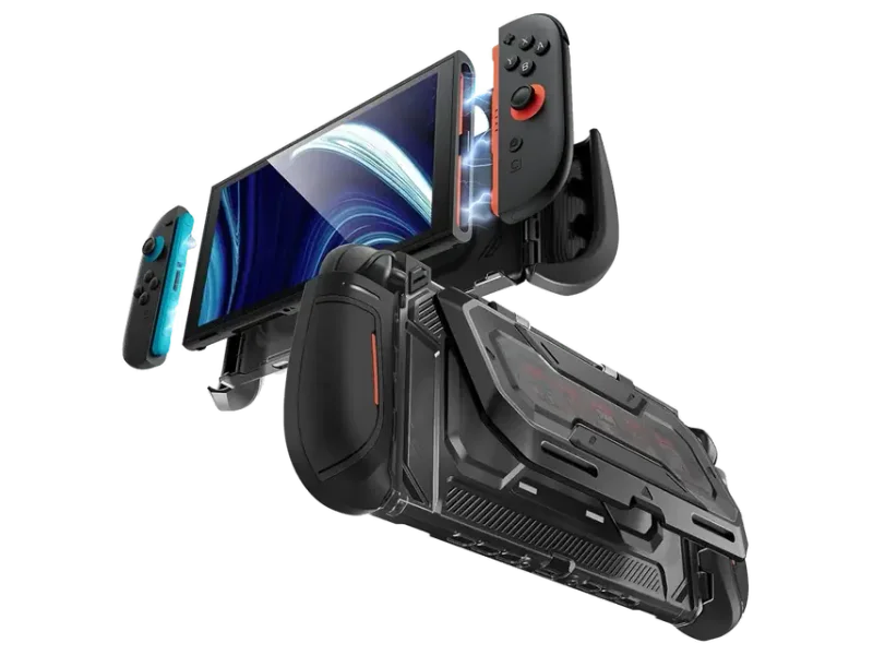 Mumba Titan Case for Nintendo Switch 2 with Kickstand & 7 Card Slots, Black