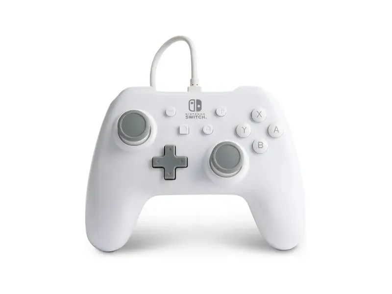 PowerA Wired Gaming Controller for Nintendo Switch - Switch 2 - OLED Model, White - Officially Licensed