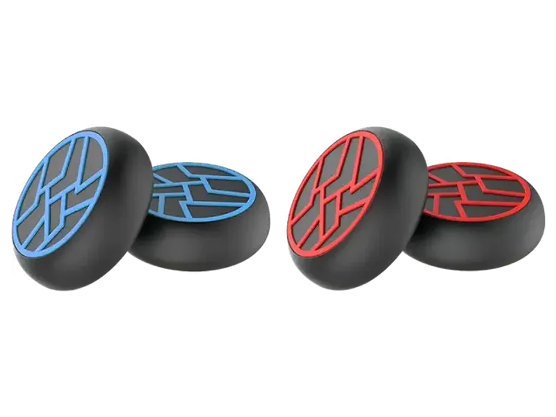 HICLE Combo Pack Thumb Grip Buttons for PlayStation Controllers – Non-Slip, Textured Joystick Caps for PS4 & PS5 (Available in Red and Blue Combo)
