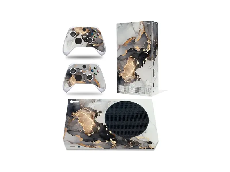 Skin Sticker for Xbox Series S Console and Controller, X Box Series S Protective Skin Wrap Cover, Full Set Vinyl Decal Game Accessories Compatible with Xbox Series S (Marble)