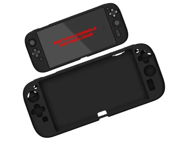 TCOS TECH Silicone Protective Case for Nintendo Switch 2 Anti-Slip Cover Shell Game Console Grip Skin Accessory for Nintendo Switch 2 Console