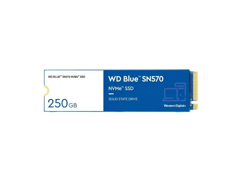 Western Digital WD Blue SN570 NVMe 250GB, Upto 3300MB/s, with Free 1 Month Adobe Creative Cloud Subscription, 5 Y Warranty, PCIe Gen 3 NVMe M.2 (2280), Internal Solid State Drive (SSD) (WDS250G3B0C)