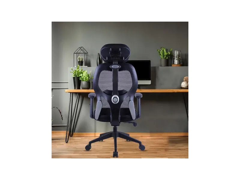 ARKEON Zeus High Back Ergonomic Work from Home Office Chair with Adjustable Handles | Head Rest | Lumbar Support | Multi Tilt Lock Mechanism & Sturdy Nylon Base